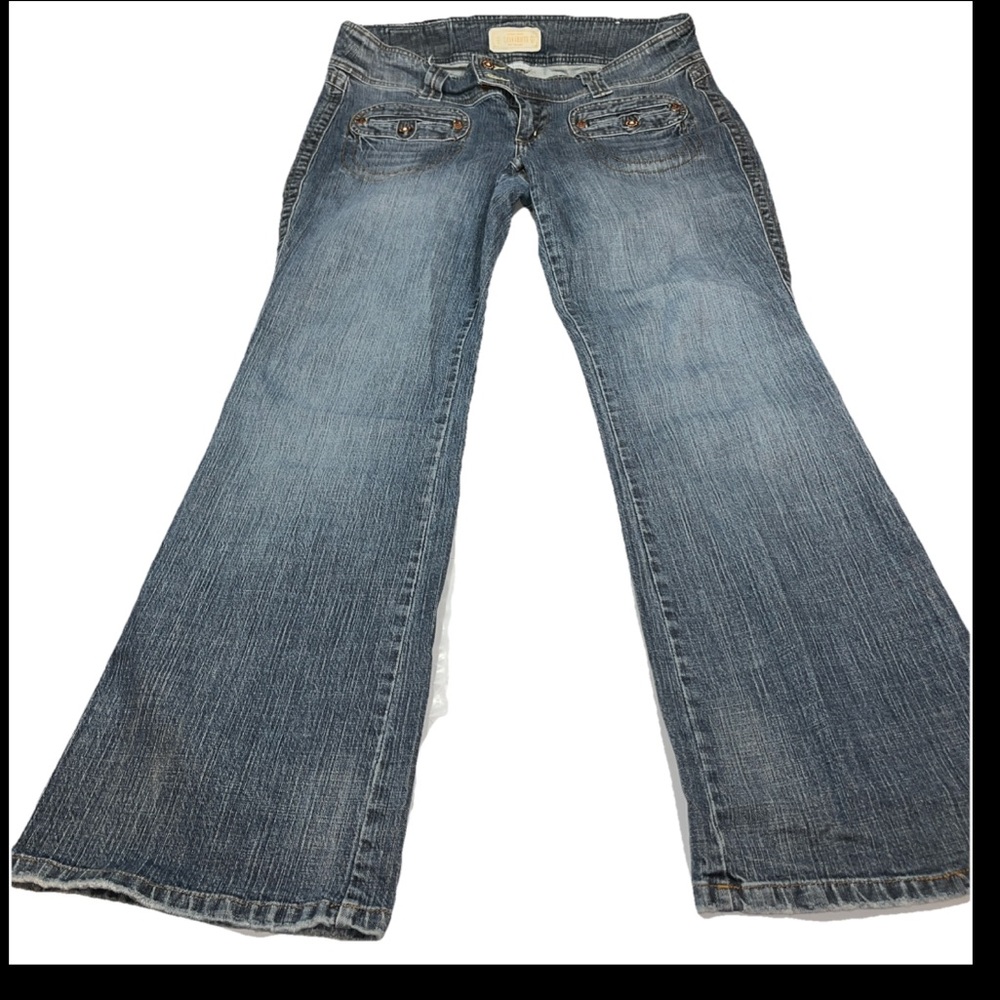 Z Cavaricci Jeans Womens Size 36” Waist Flared Leg Y2K Hipster Stretchy Denim Lg